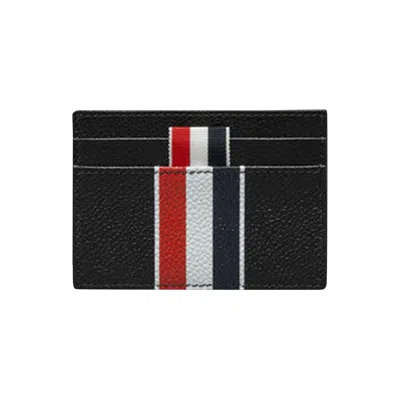 Pre-owned Thom Browne Rwb Stripe Double Sided Card Holder 'black' | Men's Size Onesize