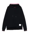 Thom Browne Oversized Hoodie Pullover With Rwb Tipping Stripe In Chunky Loopback Clothing In Black
