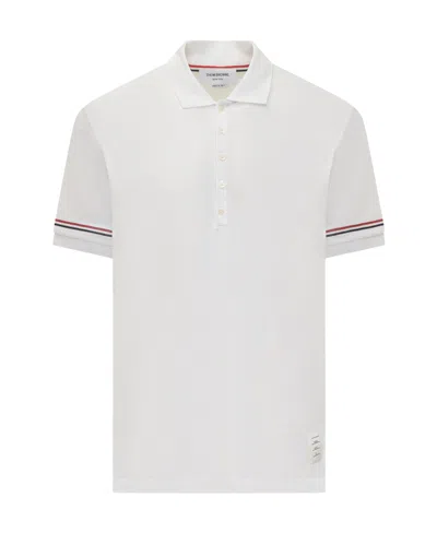 THOM BROWNE THOM BROWNE RWB STRIPED SHORT-SLEEVED POLO SHIRT
