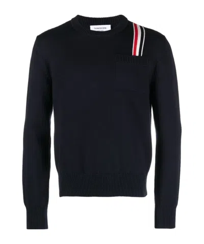 THOM BROWNE THOM BROWNE RWB STRIPE CREWNECK JUMPER