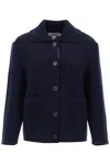 Thom Browne Cotton-cashmere Knit Jacket In Blue