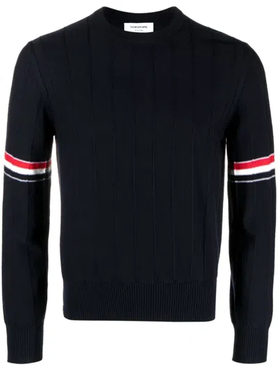 THOM BROWNE RWB-STRIPE LONG-SLEEVE JUMPER