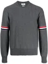 Thom Browne Classic Sweater Sweaters And Cardigans Gray In Grey
