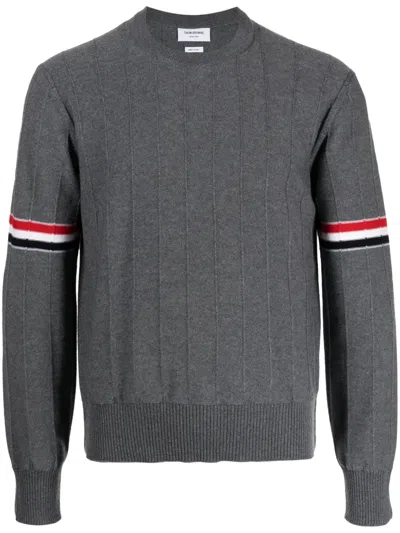 THOM BROWNE RWB-STRIPE LONG-SLEEVE JUMPER