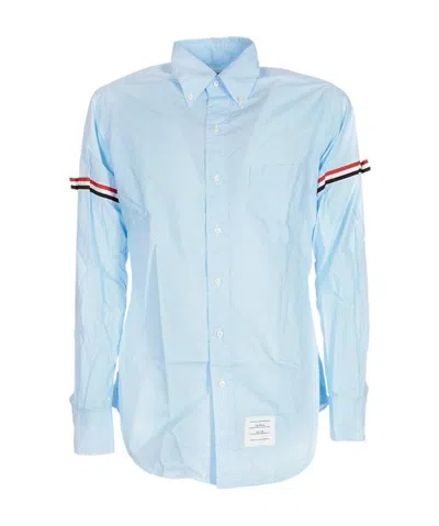 THOM BROWNE THOM BROWNE RWB STRIPED LONG-SLEEVED SHIRT