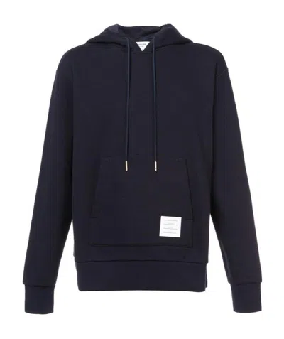 THOM BROWNE THOM BROWNE STRIPED DRAWSTRING HOODIE