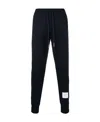 Thom Browne Tapered Grosgrain-trimmed Loopback Cotton-jersey Sweatpants In Black