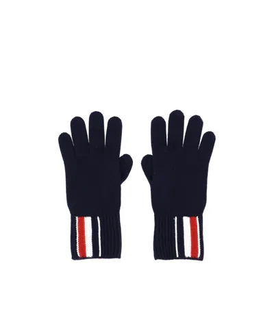 THOM BROWNE RWB STRIPE MERINO WOOL GLOVES