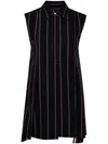 Thom Browne Rwb-stripe Shirt Dress In Blau