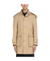 Thom Browne Rwb-stripe Parka Coat In Nude