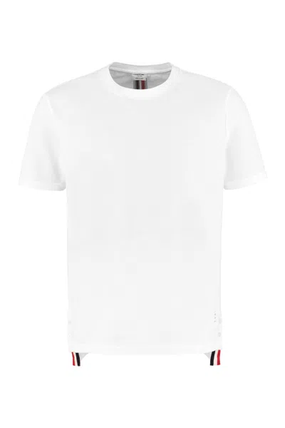 THOM BROWNE THOM BROWNE RWB STRIPE PIQUÉ MINI T-SHIRT FOR MEN