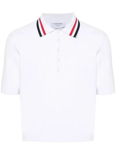 THOM BROWNE RWB-STRIPE POLO SHIRT