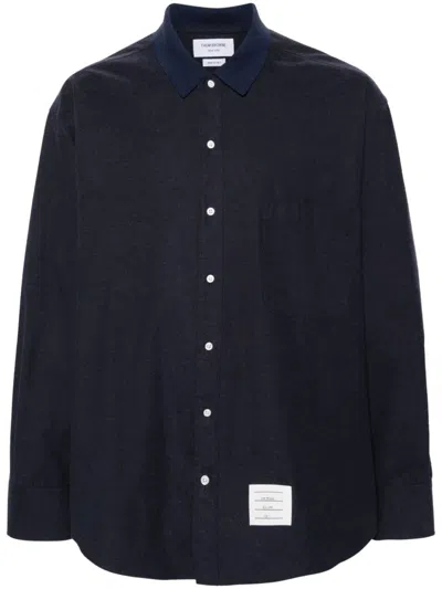 THOM BROWNE RWB STRIPE-PRINT FLANNEL SHIRT