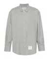 Thom Browne Rwb Stripe-print Flannel Shirt In Gray