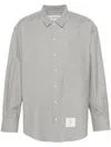 Thom Browne Rwb Stripe-print Flannel Shirt In Grey