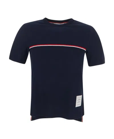 THOM BROWNE THOM BROWNE RWB STRIPED CREWNECK T-SHIRT
