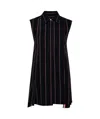 Thom Browne Rwb-stripe Shirt Dress In Black