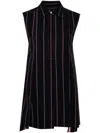 Thom Browne Rwb-stripe Shirt Dress In Blue