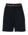 Thom Browne Rwb Stripe Shorts In Black