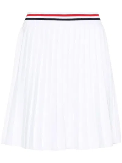 THOM BROWNE RWB-STRIPE SKIRT - WOMEN'S - VISCOSE/POLYESTER