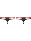 Thom Browne Rwb-stripe Sock Garter In Blue