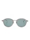 Thom Browne Sonnenbrille Mit Rwb-streifen In Silber