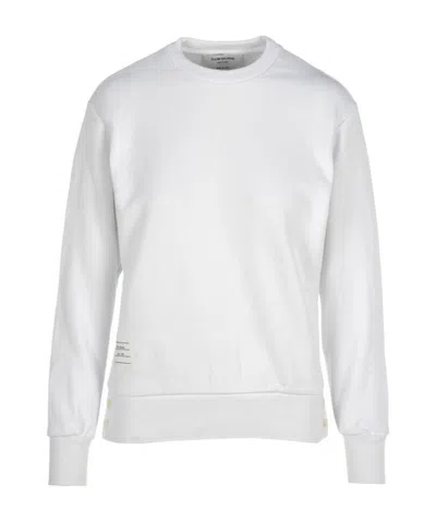 Thom Browne Women's Striped Crewneck Sweatshirt In White