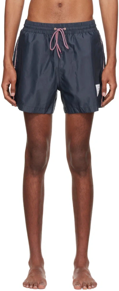 Thom Browne Rwb-stripe Swim Shorts In Blue