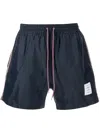 Thom Browne Drawcord Waistband Rugby Shorts In Blue