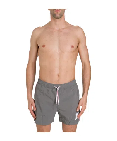 Thom Browne Rwb-stripe Swim Shorts In Nude