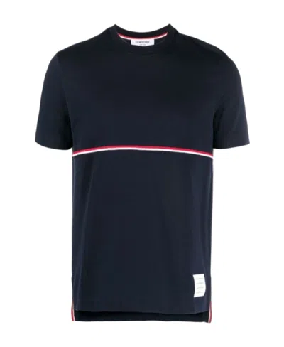 THOM BROWNE THOM BROWNE RWB STRIPED CREWNECK T-SHIRT