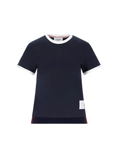 Thom Browne 'rwb-stripe' T-shirt In Blue