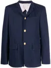 Thom Browne Rwb-stripe Tailored Blazer In Blue