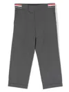 Thom Browne Rwb-stripe Tailored Trousers In Grey