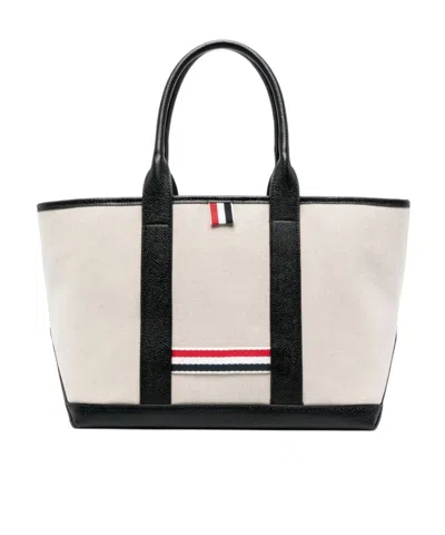 Thom Browne Rwb-stripe Tote Bag In Multicolor