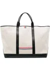 Thom Browne Rwb-stripe Tote Bag In Neutrals