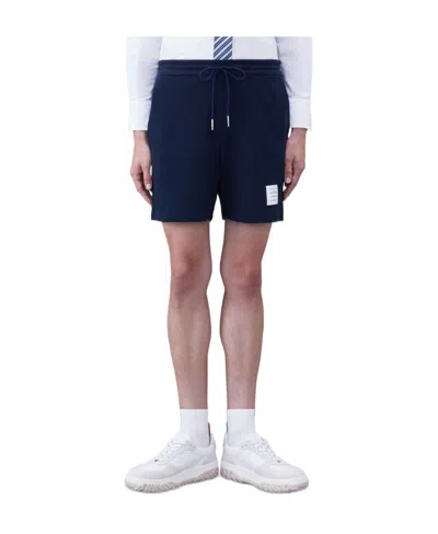THOM BROWNE THOM BROWNE RWB STRIPE-TRIMMED DRAWSTRING TRACK SHORTS