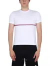 Thom Browne Rwb Stripe T-shirt In White