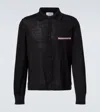 Thom Browne Rwb Stripe Virgin Wool Cardigan In Black