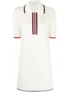 Thom Browne Rwb-stripe Virgin Wool Dress In Neutrals