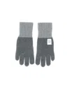 Thom Browne Rwb-stripe Wool Gloves In Gray
