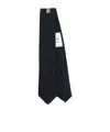 Thom Browne Rwb-stripe Wool Tie In Black