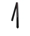 Thom Browne Rwb-stripe Wool Tie In Black