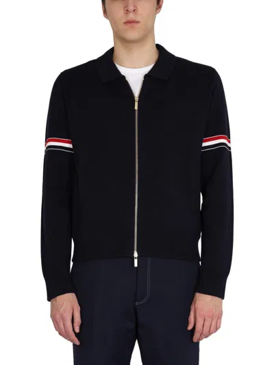 THOM BROWNE RWB STRIPE ZIPPED JACKET