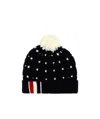 Thom Browne Rwb Striped Knitted Beanie In Black