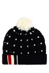 THOM BROWNE THOM BROWNE RWB STRIPED KNITTED BEANIE