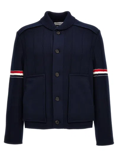 THOM BROWNE RWB STRIPED SHIRT JACKET