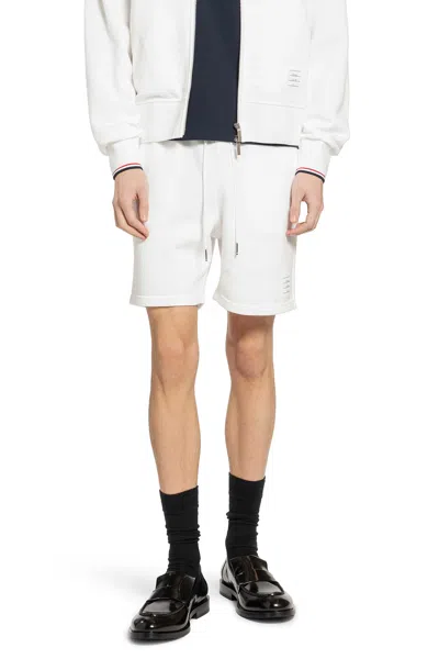 Thom Browne Rwb Sweatshorts In Piqué Loopback In White