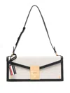 Thom Browne Rwb-tag Canvas Shoulder Bag In Neutrals