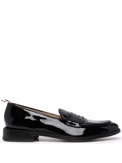 Thom Browne Rwb-tag Penny Loafers In Black